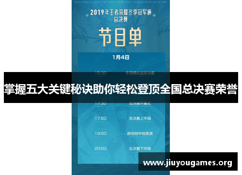 掌握五大关键秘诀助你轻松登顶全国总决赛荣誉 掌握五大关键秘诀助你轻松登顶全国总决赛荣誉